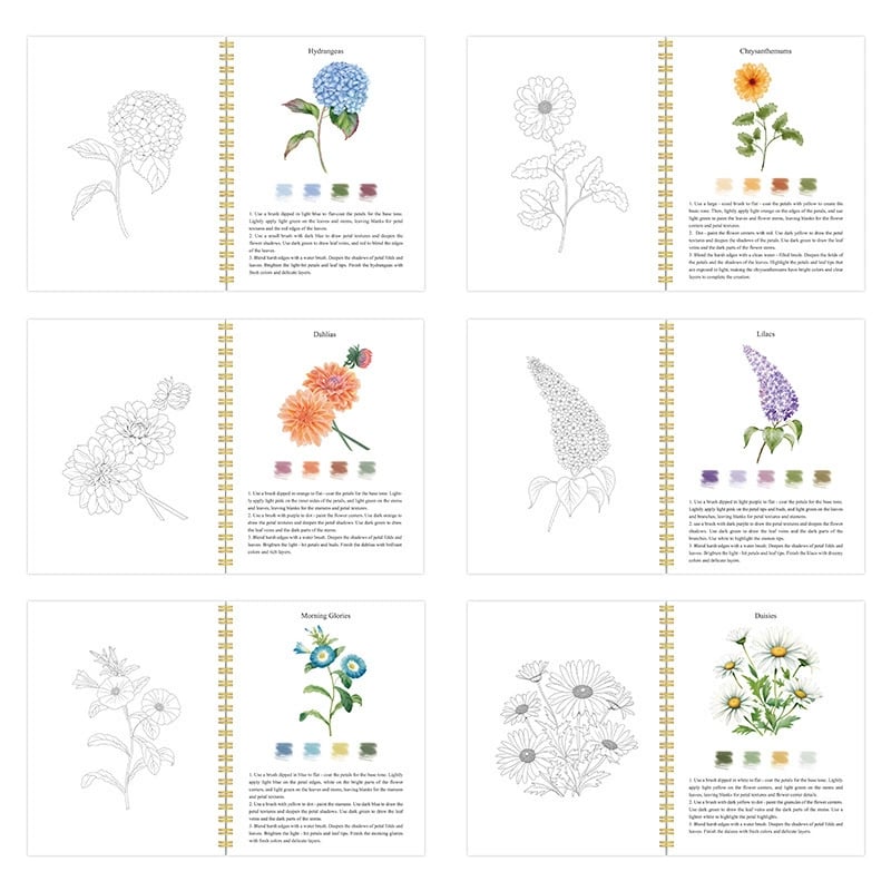 🔥LAST DAY ONLY 49% OFF🔥🖼️Beginner-Friendly💕Watercolor Workbook💐Create Art Everyone Loves!