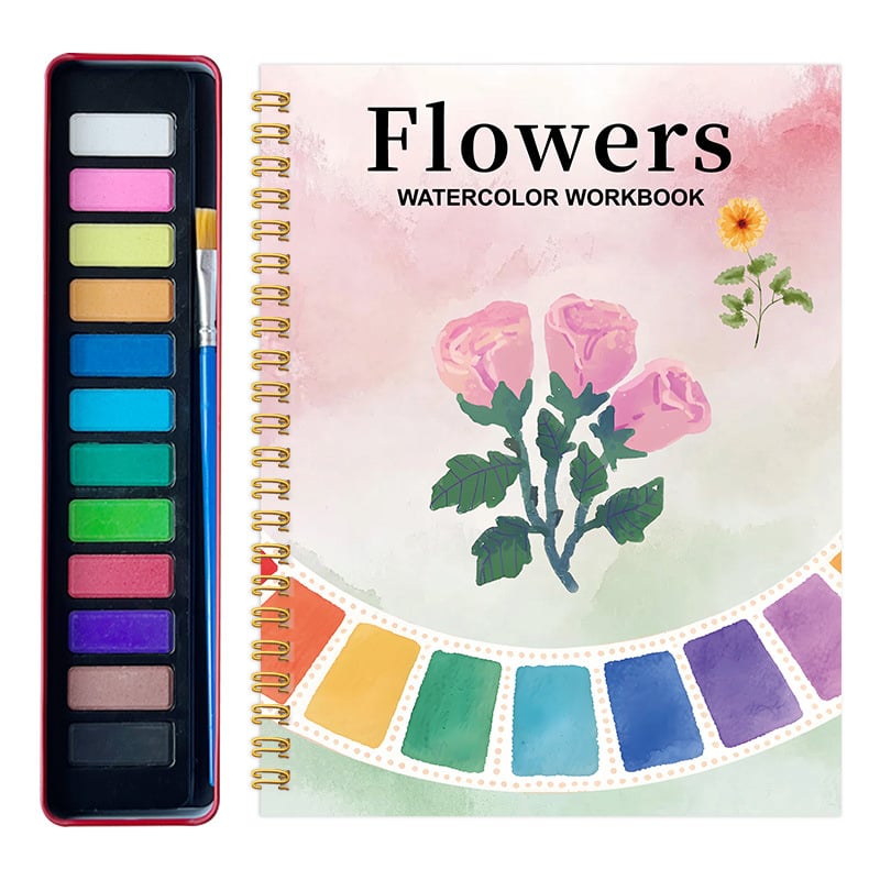 🔥LAST DAY ONLY 49% OFF🔥🖼️Beginner-Friendly💕Watercolor Workbook💐Create Art Everyone Loves!
