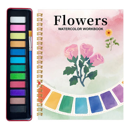 🔥LAST DAY ONLY 49% OFF🔥🖼️Beginner-Friendly💕Watercolor Workbook💐Create Art Everyone Loves!