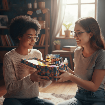 📚Artisan Stained Glass Book Stack Mug
