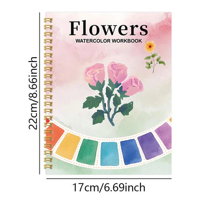 🔥LAST DAY ONLY 49% OFF🔥🖼️Beginner-Friendly💕Watercolor Workbook💐Create Art Everyone Loves!