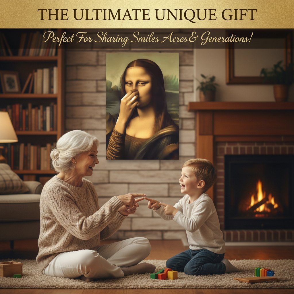 Holding Nose Bathroom Canvas Art